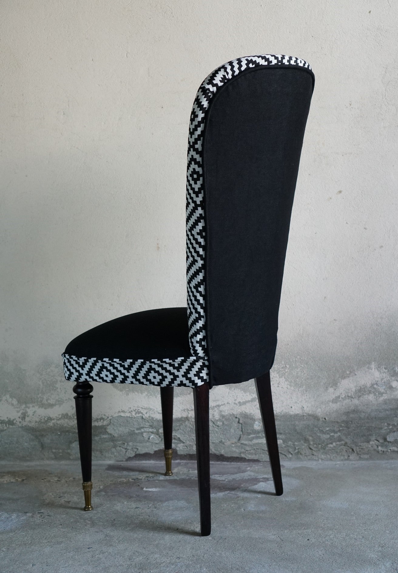 Poltroncina Sedia Vintage Black&White