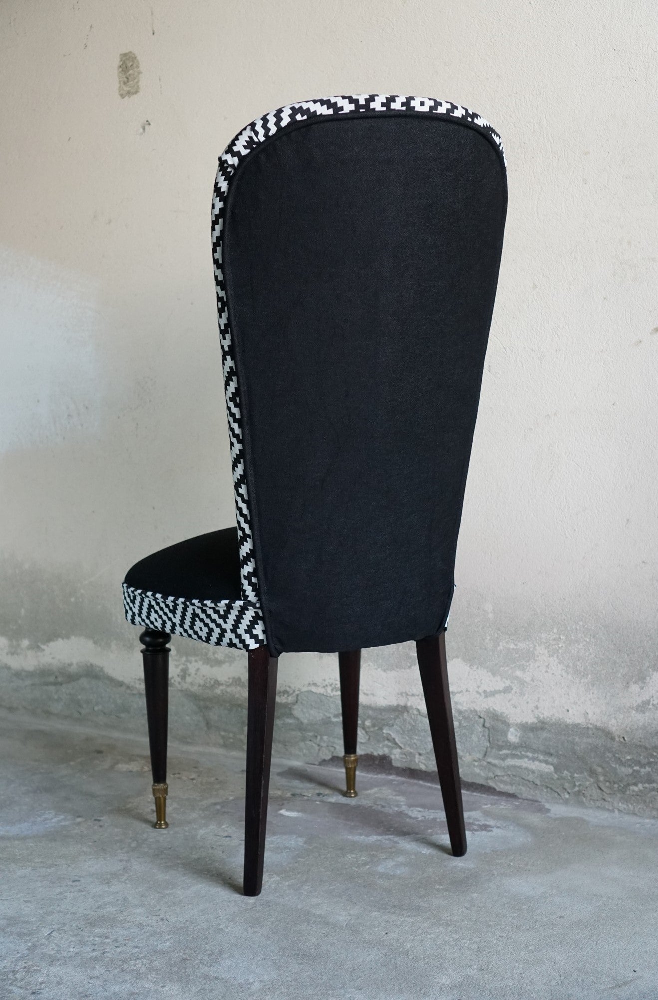 Poltroncina Sedia Vintage Black&White